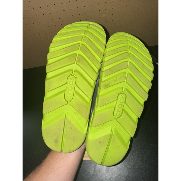 Crocs All Terrain‎ Size 12 Men Gray And Green EUC - Picture 6 of 7